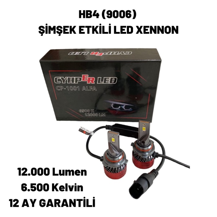 Mitsubishi Lancer 2007 HB4-9006 KISA FAR AMPULÜ CSP ŞİMŞEK ETKLİ LED XENON BEYAZ RENK