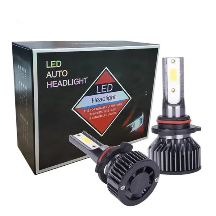 9005 Mini/slim Şimşek LED Xenon Far Ampul 12.000LM 6.500K Beyaz Renk, Fan Soğutuculu