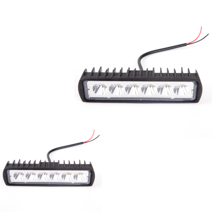 Off Road Sis Lambası 18 Watt Ultra Güçlü Gündüz Ledi 6 Ledli  12/24 V ( Beyaz )