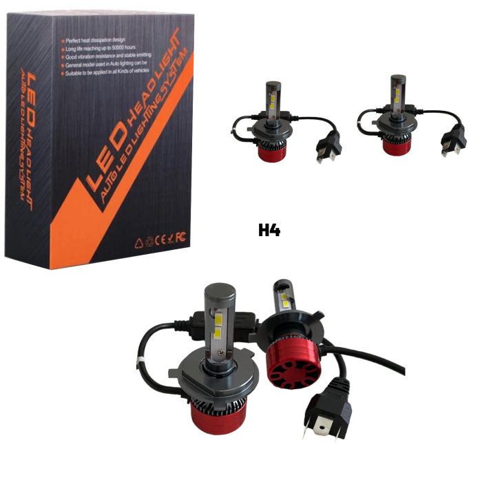 V13 Pro Csp Led Xenon H4 ŞİMŞEK ETKİLİ 12.000 LUMEN 6500 KELVİN 12 VE 24 Volt Destekler