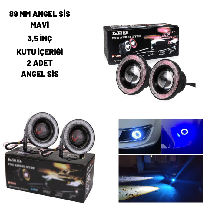 89 MM Angel Sis MAVİ 3,5 İNÇ KUTU içeriği 2 ADET ANGEL