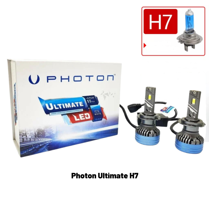 Photon Ultimate H7  12-24V 9.500 Lumens  6.500 kelvin 5 Plus