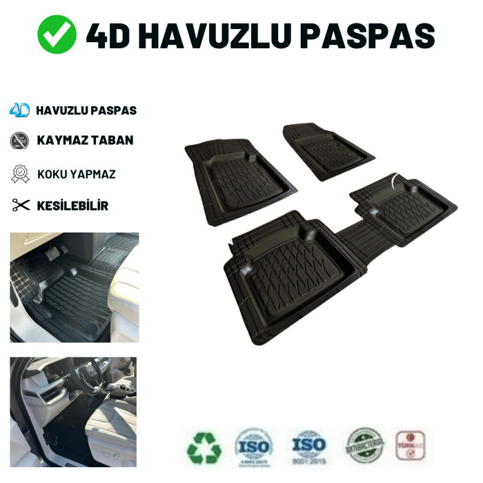 Volvo S40 2007 4D HAVUZLU ÜNİVERSAL YENİ NESİL PASPAS SİYAH GOLD SERİ