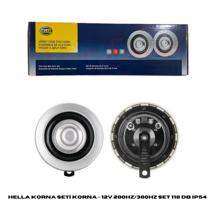 HELLA KORNA SETİ KORNA - 12V 280HZ/380HZ SET 118 dB IP54