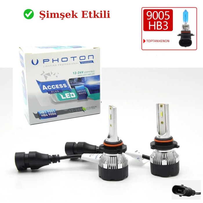 Photon Access HB3 / 9005 Şimşek Etkili Ledxenon 12 / 24 volt