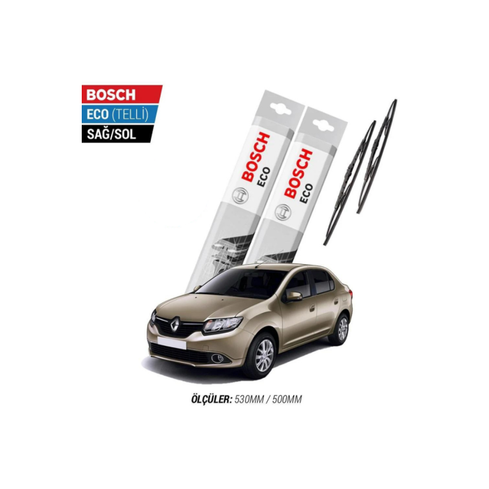 Renault Symbol 2013 Model Silecek Takımı Bosch Eco (Telli)