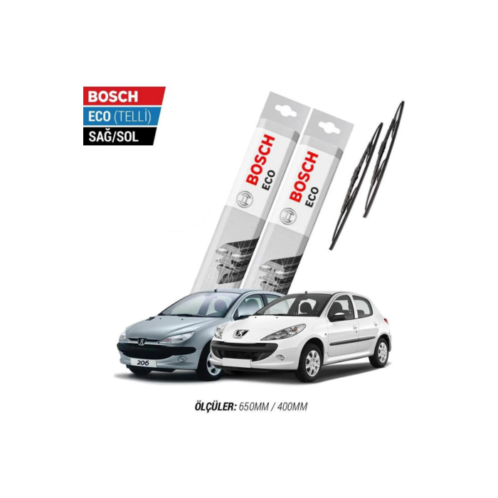 Peugeot 206 2013 Model Silecek Takımı Bosch Eco (Telli)