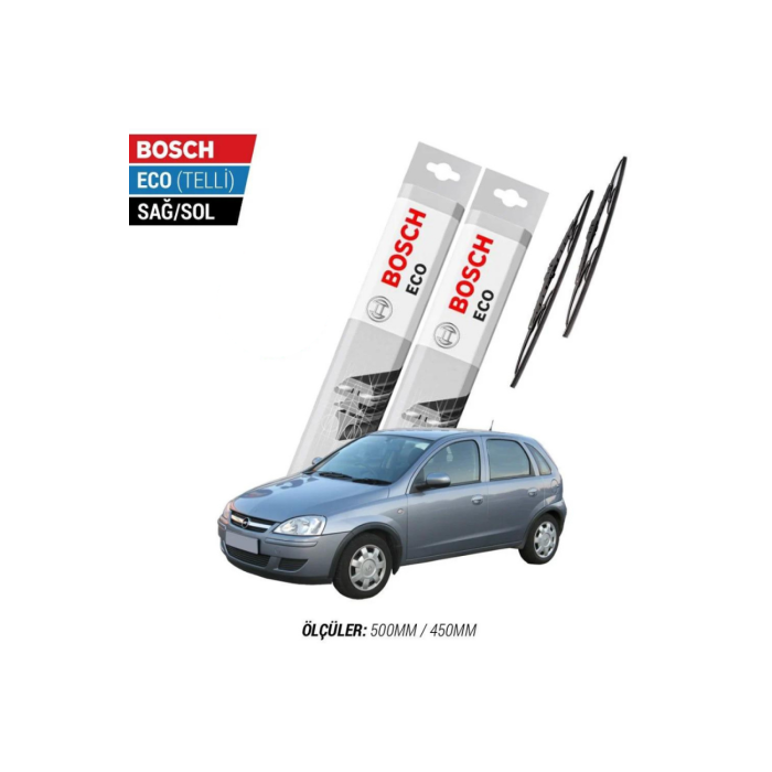 Opel Corsa C 2004 Model Silecek Takımı Bosch Eco (Telli)