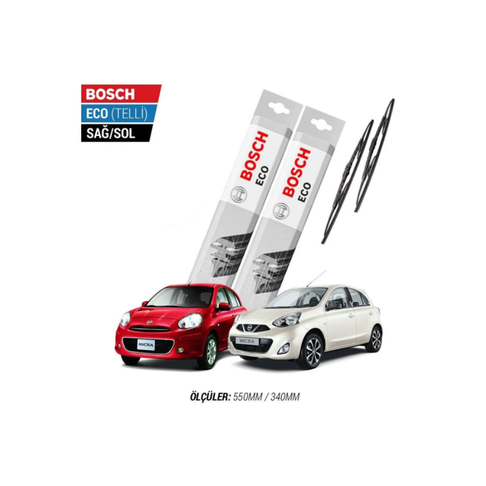 Nissan Micra 2017 Model Silecek Takımı Bosch Eco (Telli)