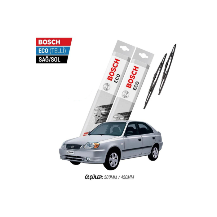 Hyundai Accent 2004 Model Silecek Takımı Bosch Eco (Telli)