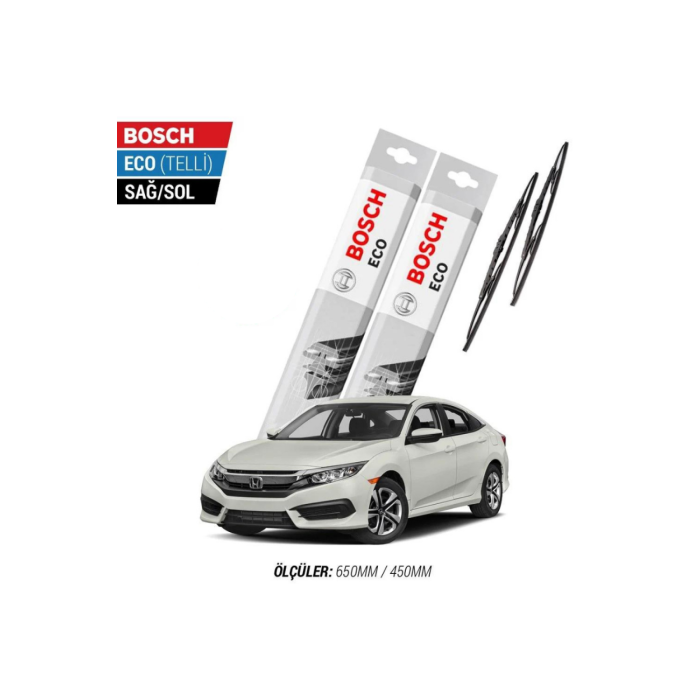 Honda Civic Sedan FC25 2020 Model Silecek Takımı Bosch Eco (Telli)