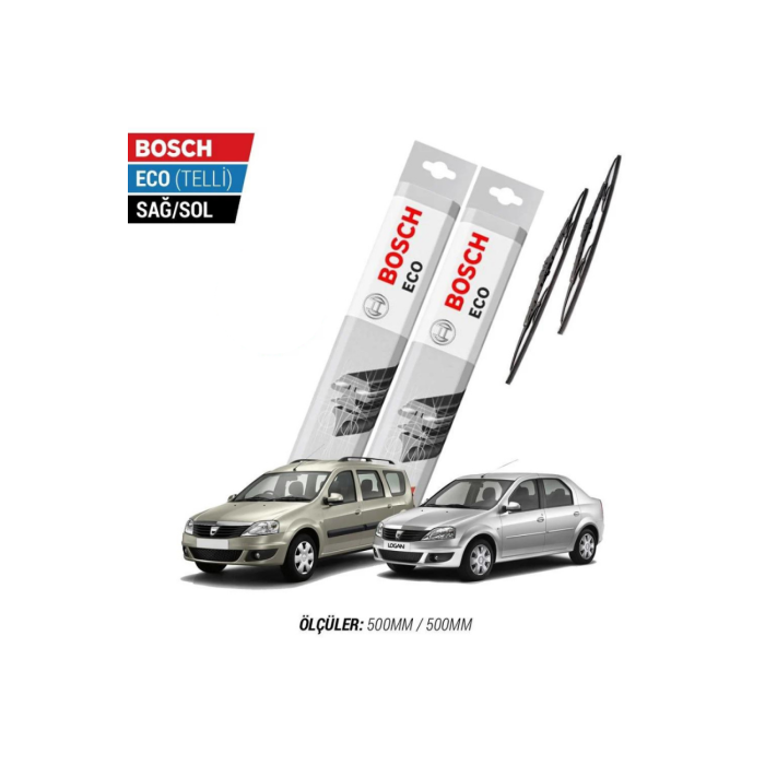 Dacia Logan 2009 Model Silecek Takımı Bosch Eco (Telli)