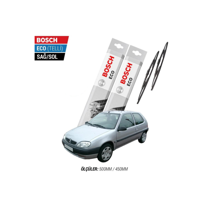 Citroen Saxo 2001 Model Silecek Takımı Bosch Eco (Telli)