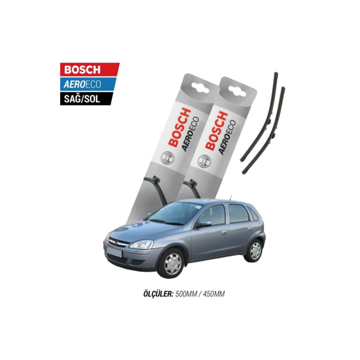 Opel Corsa C 2002 Model Bosch Aeroeco Muz Silecek Takımı