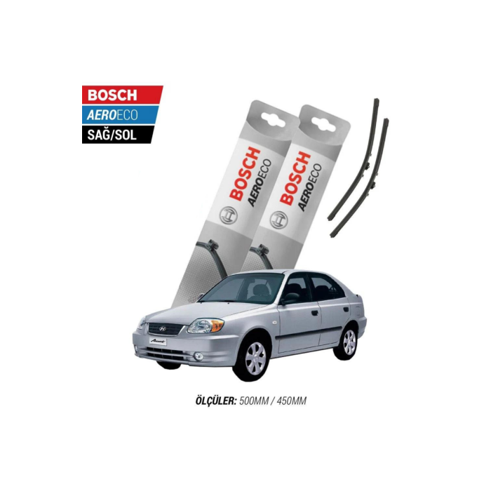 Hyundai Accent 2000 Model Bosch Aeroeco Muz Silecek Takımı