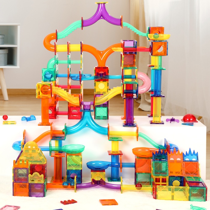 OGGİA Marble Run 200 Parça Premium Manyetik Oyuncak Seti KBKG-200