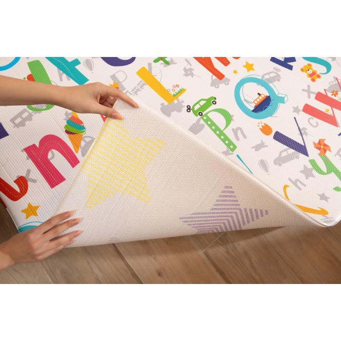 OGGİA Toy Alphabet Premium Oyun Matı / Halısı 140 cm*195 cm*12 mm