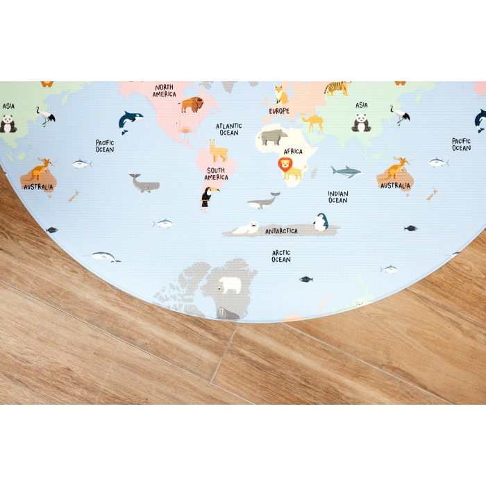 OGGİA World Map Premium Oyun Matı / Halısı 135cm*12mm MAT029