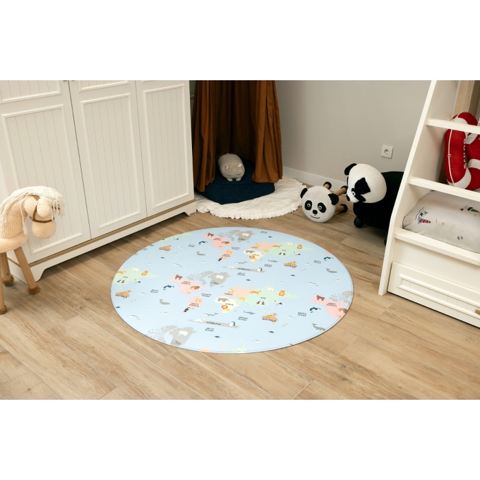 OGGİA World Map Premium Oyun Matı / Halısı 135cm*12mm MAT029