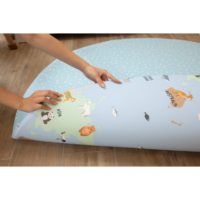 OGGİA World Map Premium Oyun Matı / Halısı 135cm*12mm MAT029