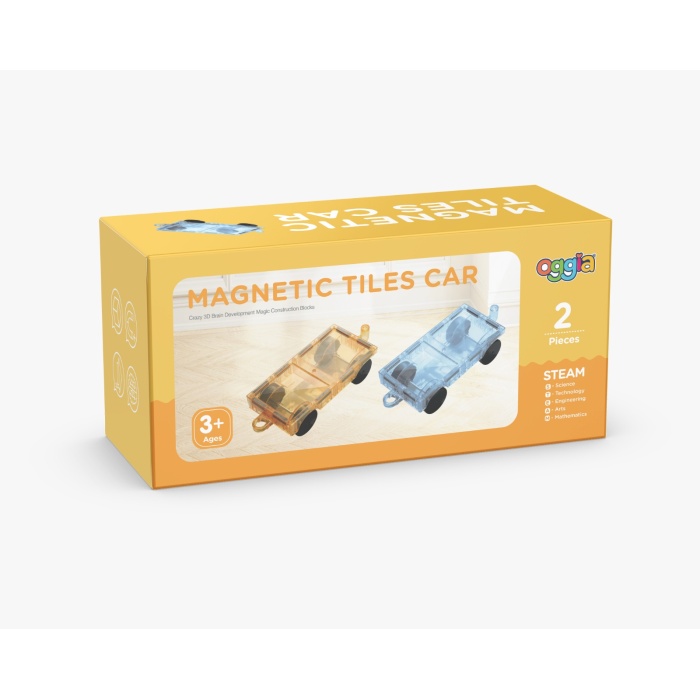 Magnetic Tiles Car (Starshine Seti Arabası) 2 Adet