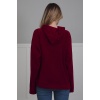 Kapüşonlu Fermuarlı Cepli Polar Sweatshirt,sw-3 Bordo