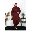 Beruflic Büyük Beden Tesettür Mayo 7xl-8xl-9xl-10xl Bordo 55010