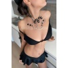 Lastik Ve Halka Detaylı Seksi Choker