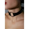 Tek Halka Detaylı Ayarlanabilir Şık Deri Choker - Brf684