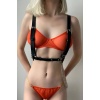 Deri Fantezi Aksesuar, Zincirli Deri Harness - Brf1018