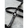 Siyah Deri Jartiyer Fantazi Harness 1007