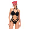 Kırmızı Zincirli Maske Ve Siyah Babydoll Takım 800183