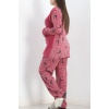 Battal Polar Pijama Takımı Fuşya