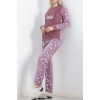 Peluş Polar Pijama Takımı Lilayıldız