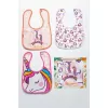 Unicorn Temalı Kare 3 Parça Microfiber Mama Önlüğü Kendi Kutusunda (su Geçirmez) Çıtçıtlı