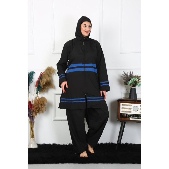 Beruflic Büyük Beden Tesettür Mayo 7xl-8xl-9xl-10xl Siyah 55011