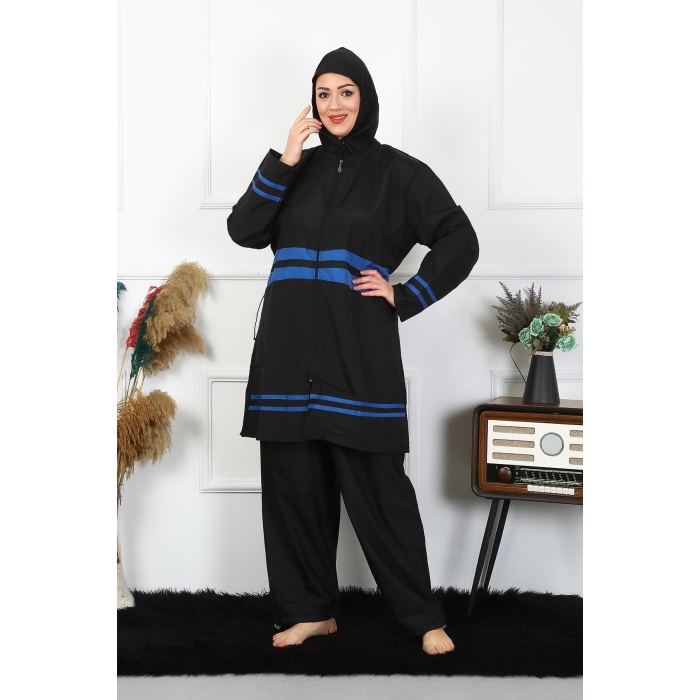 Beruflic Büyük Beden Tesettür Mayo 7xl-8xl-9xl-10xl Siyah 55011