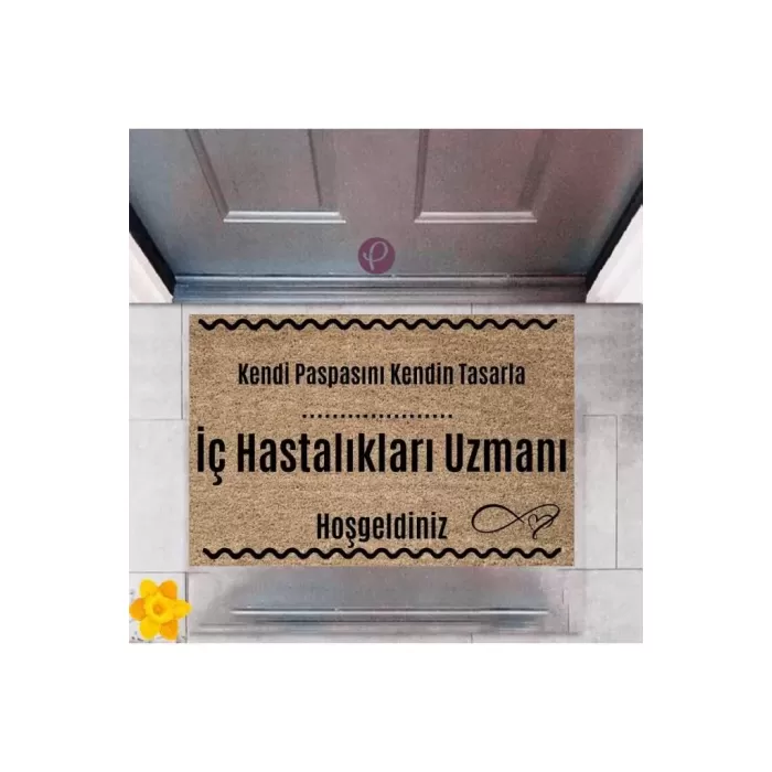 Kapı Önü Paspası Dekoratif Dijital Baskı İç Hastalıkları Uzmanı P-2519