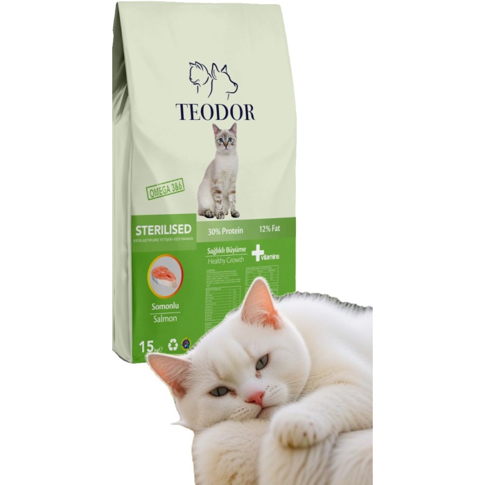 TEODOR ADULT KISIR %30 PROTEİN YETİŞKİN KEDİ MAMASI 15KG