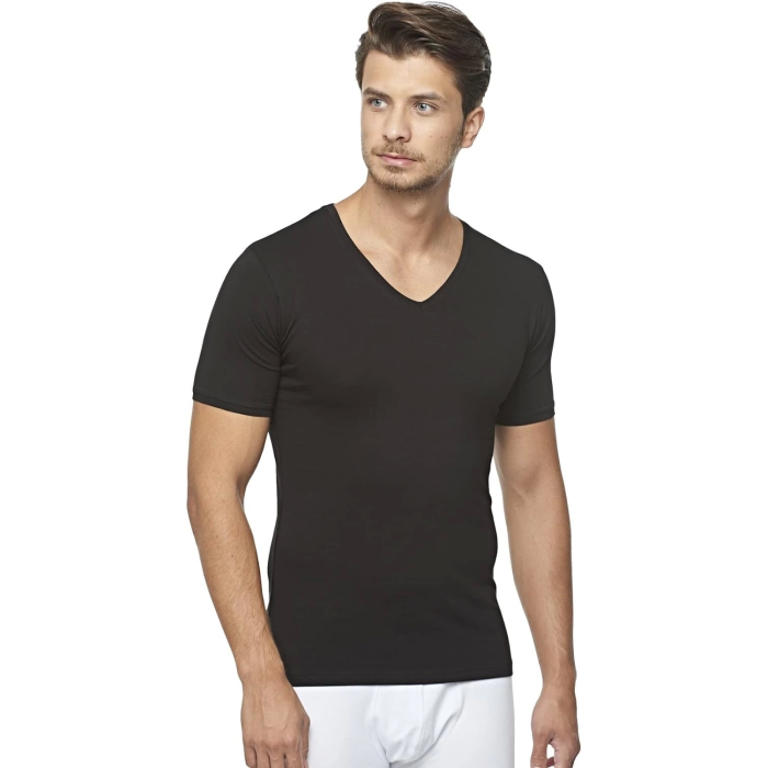 Star 206 Modal Yarım Kol V-yaka T-shirt Atlet