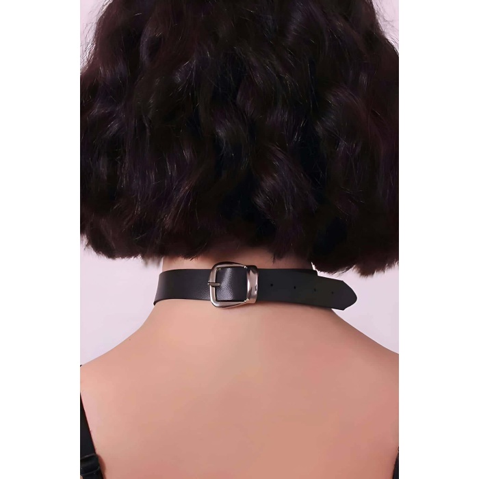 Püsküllü Deri Tasma, Deri Choker, Püskül Detaylık Şık Choker - Brf1236