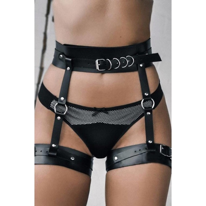 Bel Ve Bacaklarda Kalın Deri İle Yapılmış Harness 700847