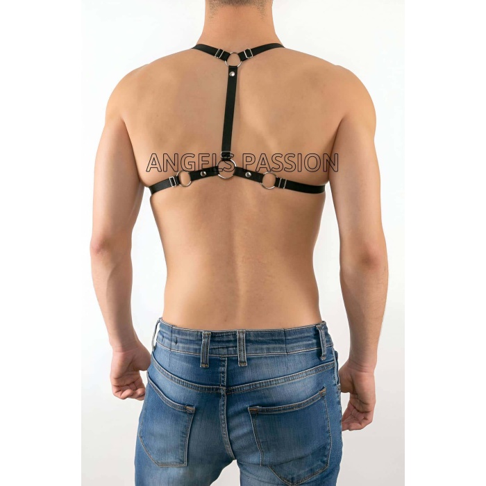 Göğüs Üzeri Lastik Harness - Seksi Erkek Lastik Harness Modelleri - Lastik Gay İç Giyim - Brfm70