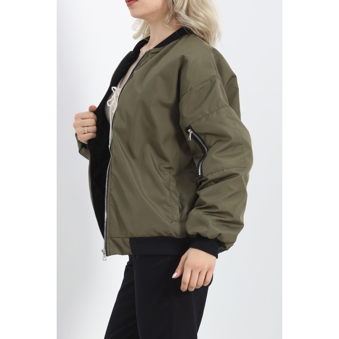 Unisex Bomber Ceket Haki