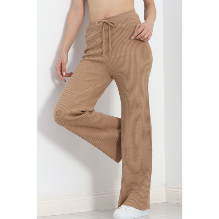 Rahat Kesim Fitilli Pantolon Camel