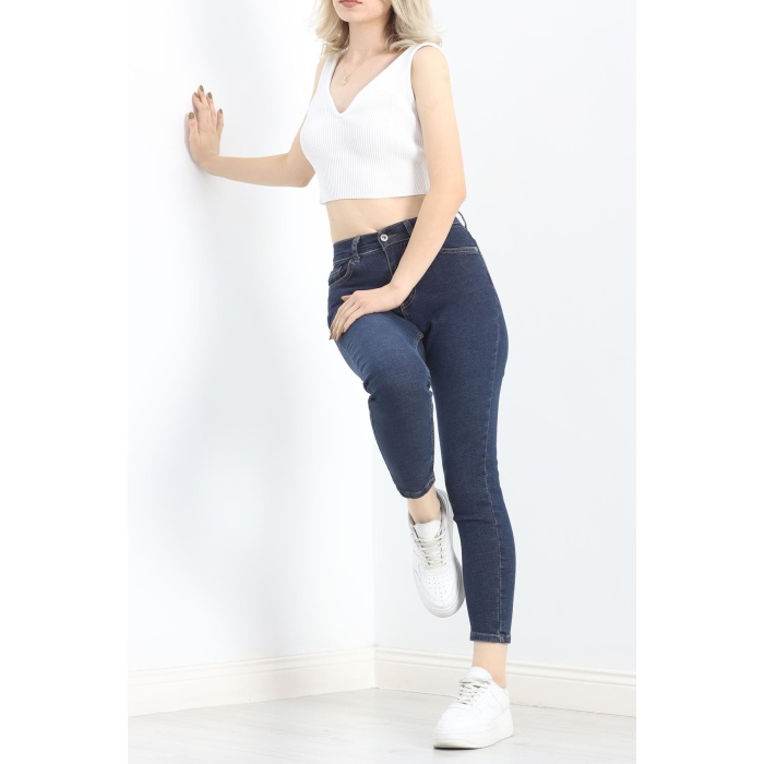 Mom Boyfriend Jeans Tintkahve