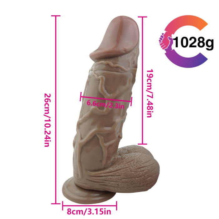 26CM Gerçekçi Mega Dildo