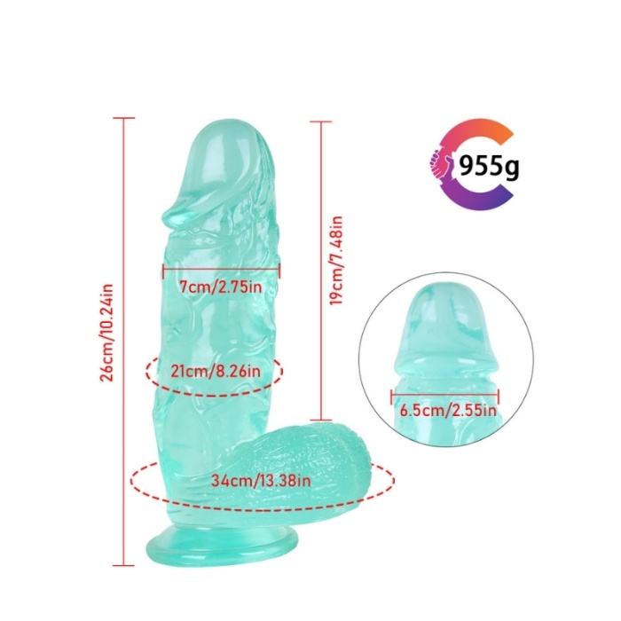 Noctis 26cm Yeşil Realistik Dildo No:155