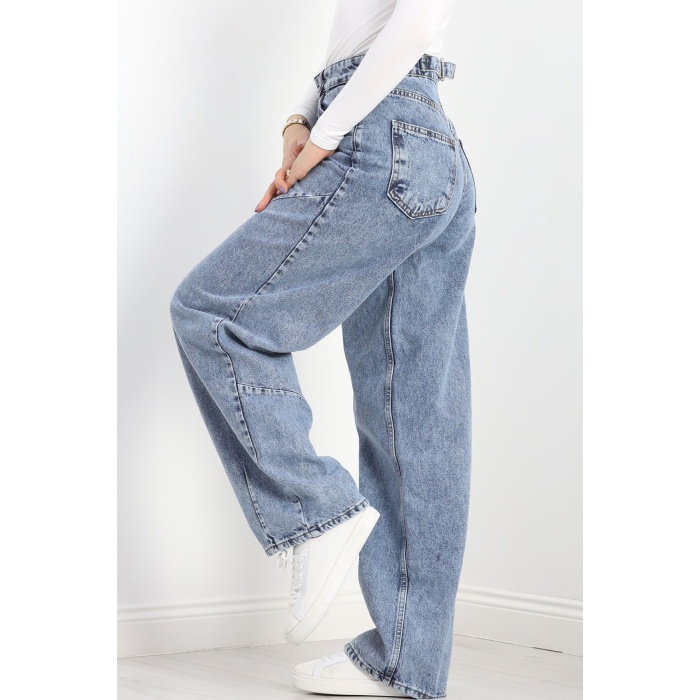 Baggy Jean Kot Pantolon Mavi