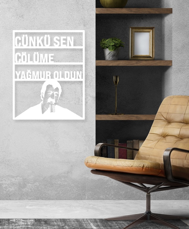 Çünkü Sen Çölüme Yağmur Oldun Metal Tablo